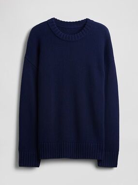 Gap 100% Cotton Oversized Sweater size small navy